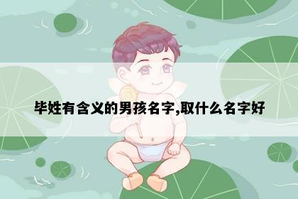 毕姓有含义的男孩名字,取什么名字好